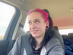Vlog # 1 First Public Drive-thru Orgasms, Shower + Pussy Shaving, Smoking + Blowjob, Real Orgasms!