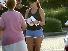 Car accident and a cameltoe