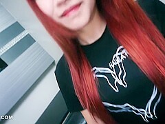 Cute Petite Japanese Teen 18+ With Red Hair And Small Tits
