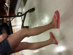 mild trying on shoes, she knew, tiptoes