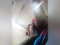 Today Exclusive- Desi Aunty Shows Her Wet Pussy