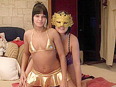 Kinky Lesbian Babe In Mask Strap On Banging - BustyGFsExposed