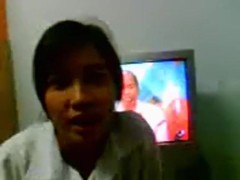 Asian girl with shaved pussy undresses and has 69, cowgirl, doggystyle and missionary sex in the bed