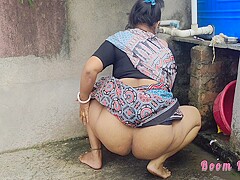 Indian Bhabhi Standing Pee