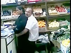 Quick fuck in a fruit shop