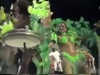 South American Carnival dancers in amazing outfits