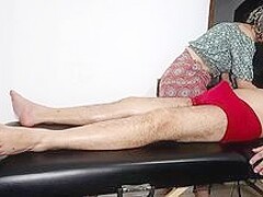 He Managed To Take Off The Masseuses Clothes And Convince Her To Give Him A Blowjob And Sit On Him