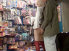Sarah Dark in Public sex in a sex shop - FunMovies