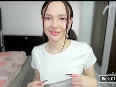 Petite skinny small tits brunette teen webcam babe
