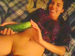 I envy this cucumber for penetrating every her hole