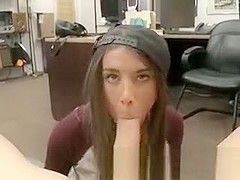 Felicity Feline Sucking Dick In Back Of Pawn Shop