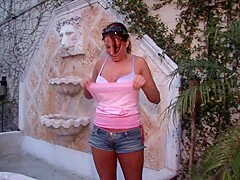 Big Boobed Tanned Midwest Hottie on Naked Scavenger Hunt - SpringbreakLife